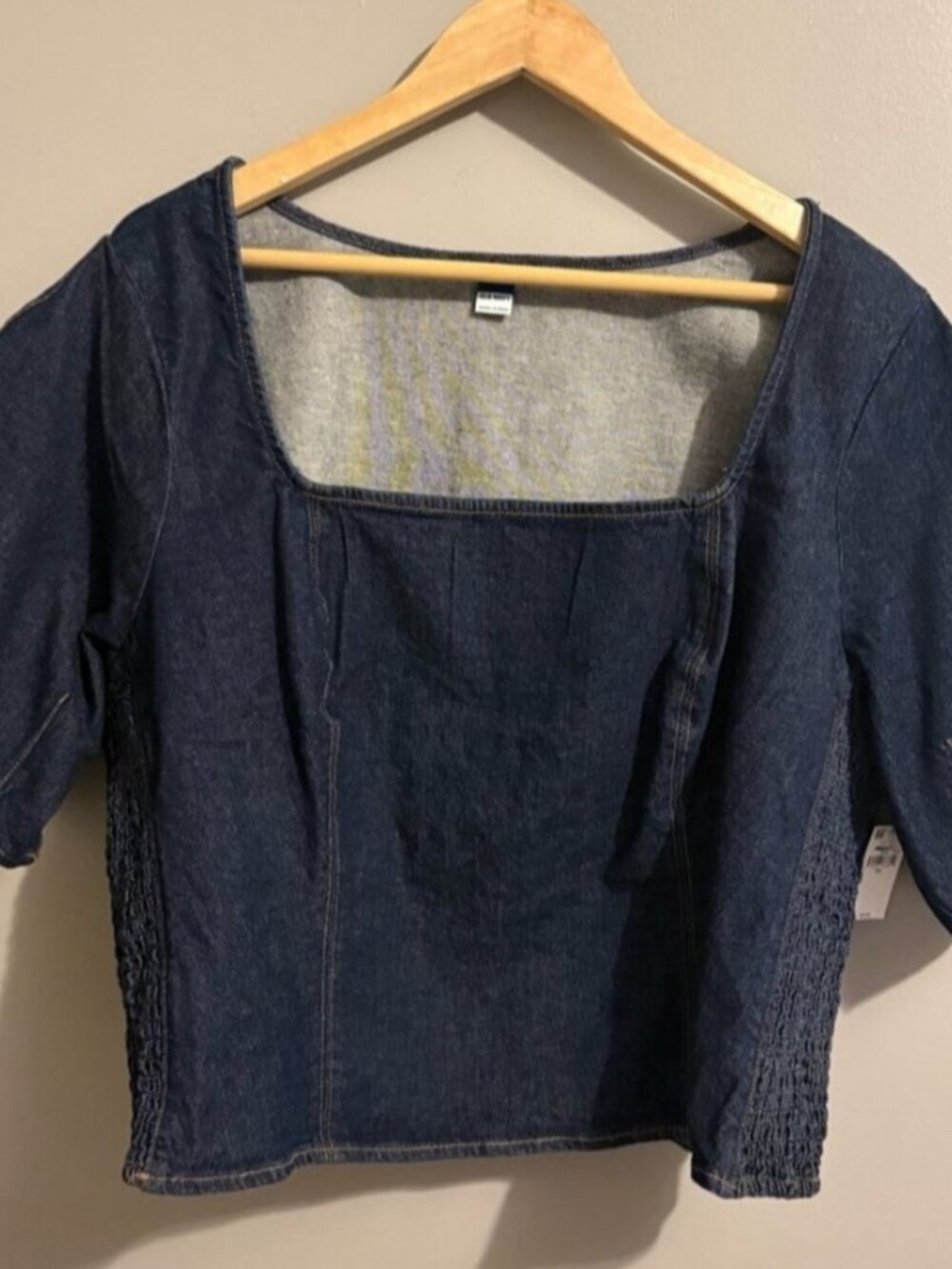 Square Neck Cropped Top🧡